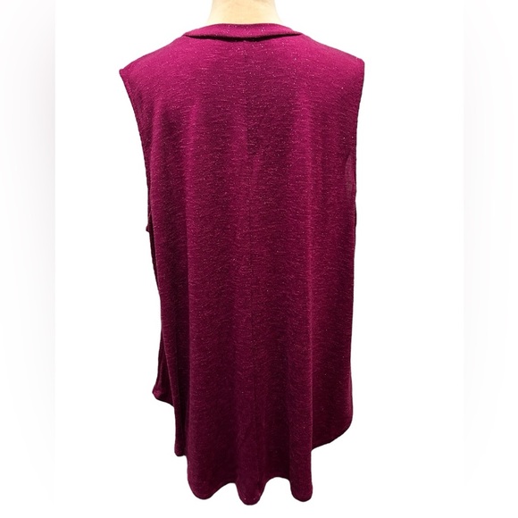 Lane Bryant Women’s Glitter Swing High Neck Tunic Tank Purple Size 22/24W Read. - Picture 6 of 9